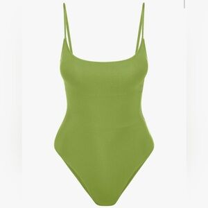 Green Spaghetti Strap Swimsuit